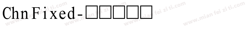 Chn Fixed字体转换